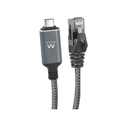 EWENT Cable USB-C 3.1 A RJ45 CAT6 FTP, 1Gbps, 1,5m