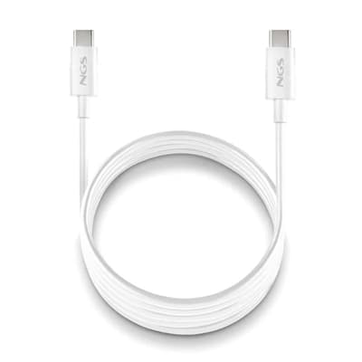 NGS CABLE CARGA RAPIDA USB-C A USB-C 1M BLANCO