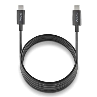 NGS CABLE CARGA RAPIDA USB-C A USB-C 1M NEGRO