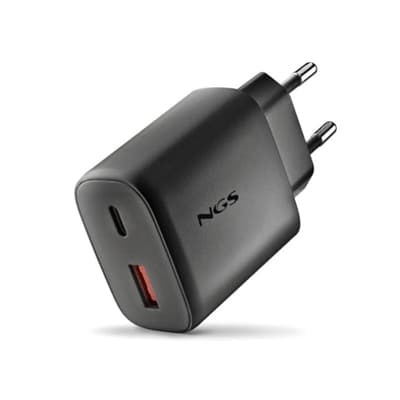 NGS CARGADOR GAN ULTRARAPIDO 45W USB-C+ USB-A
