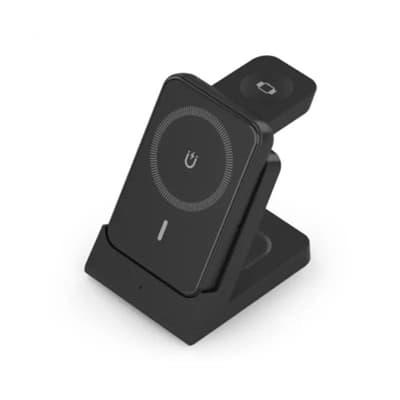 Aisens Cargador Inalámbrico USBC 15W 4 en 1 Negro