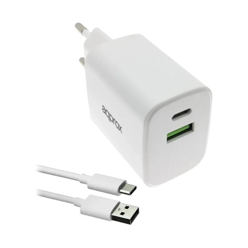 APPROX CARGADOR 35W QC 1 X USB A+ 1 X USB C+CABLE