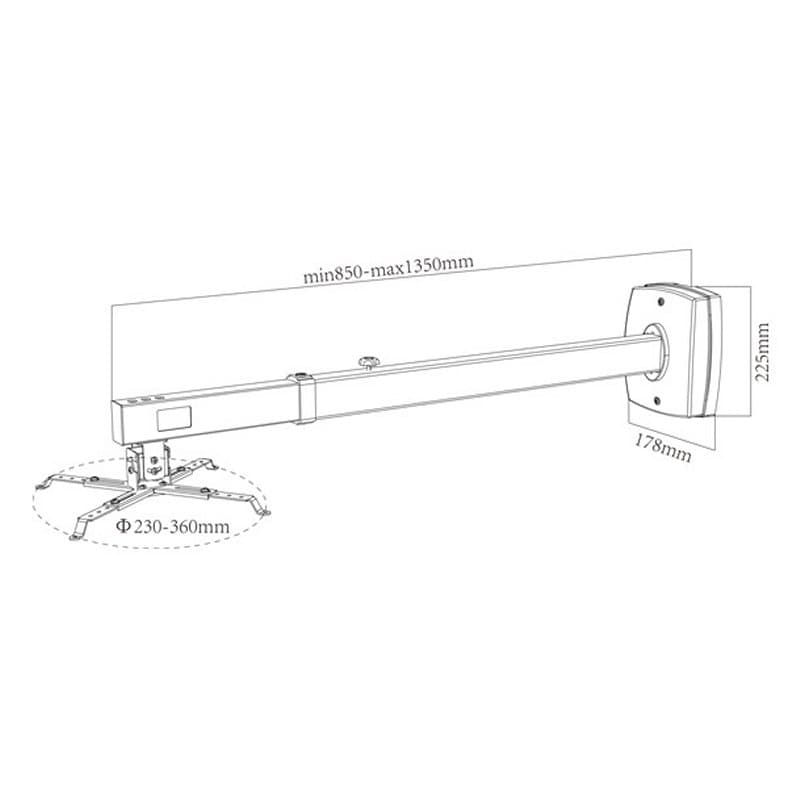 approx! Soporte de Pared  ext. 85-135 cm - 2