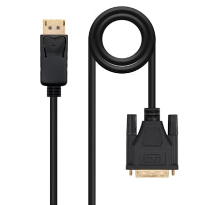 Nanocable Cable Conversor DP a DVI 1 M Negro