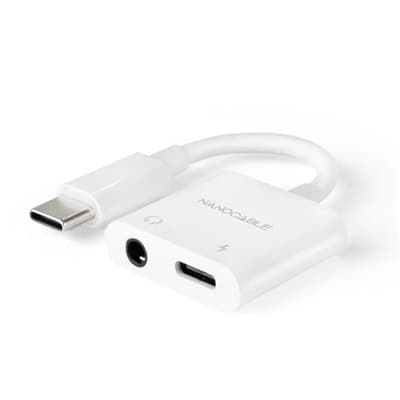 Nanocable Adaptador USB-C a Jack+USB-C/H PD 60W