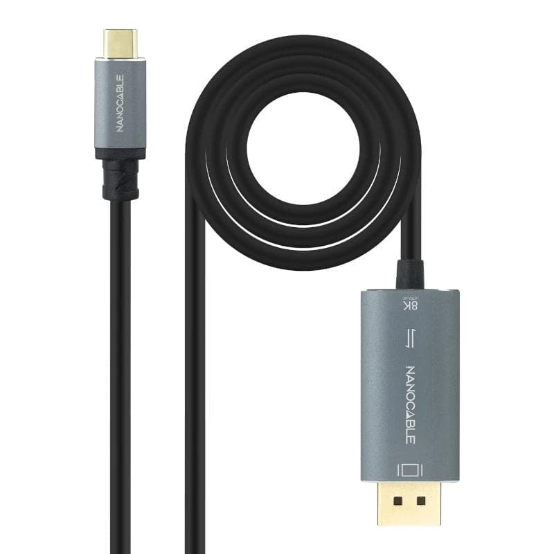 Nanocable Cable USB-C / M-DP / M Bidireccional 2 M