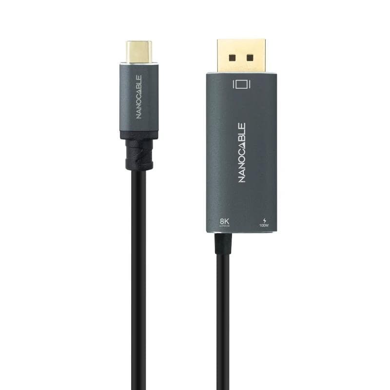 Nanocable Cable USB-C / M-DP / M+USB-C / H PD 1.8M