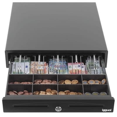 iggual Cajón Portamonedas IRON-70 44,5cm 5+8 negro