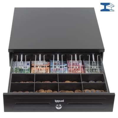 iggual Cajón portamonedas IRON-HD 41cm 5+8 negro