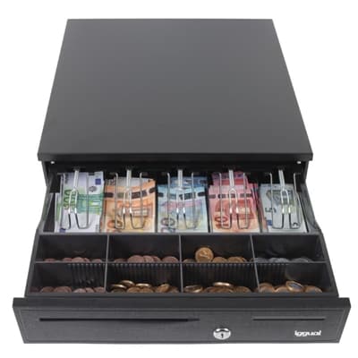 iggual Cajón portamonedas IRON-20 42cm 4+8 negro