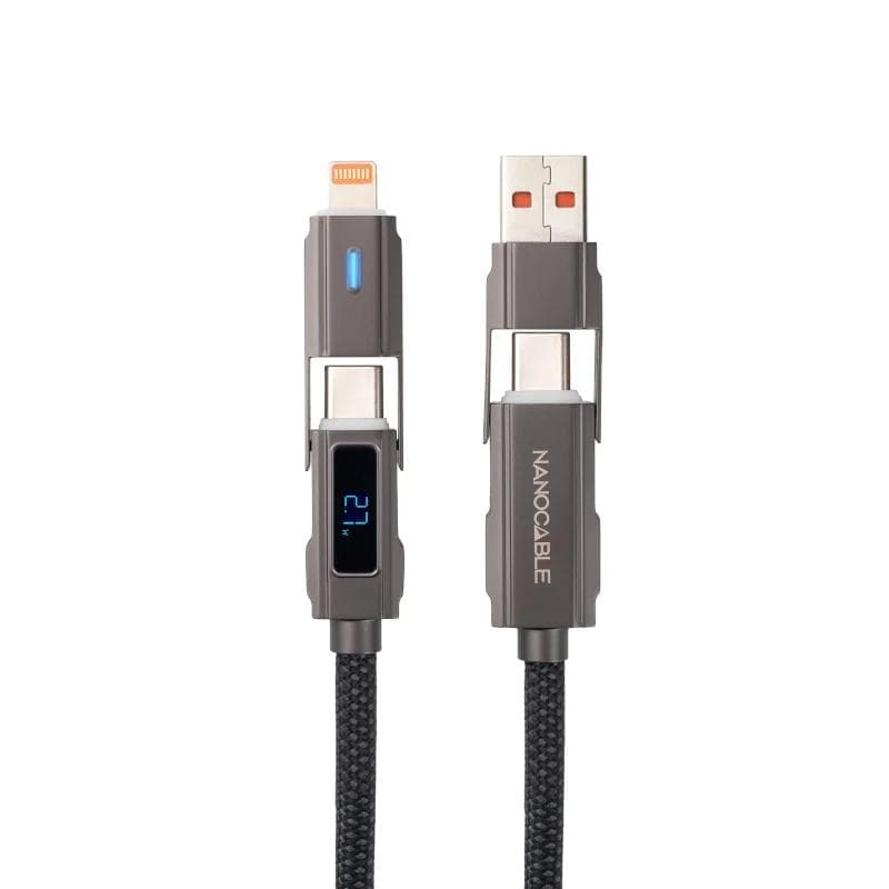 Nanocable Cable USB-C+USB-A / M-LIGHTNING+USB-C / M 1M