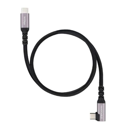 Nanocable Cable USB-C 3.2 GEN2 Acodado 100W 0.5 M