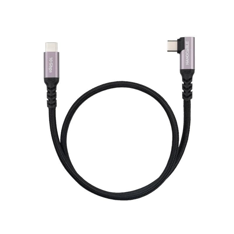 Nanocable Cable USB-C 3.2 GEN2 Acodado 100 W 1 M