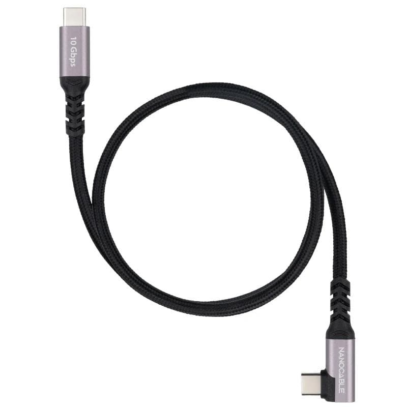 Nanocable Cable USB-C 3.2 GEN2 Acodado 100 W 2 M