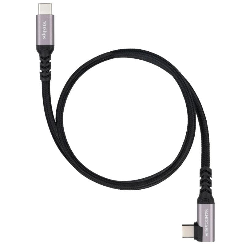 Nanocable Cable USB-C 3.2 GEN2 Acodado 100 W 3 M