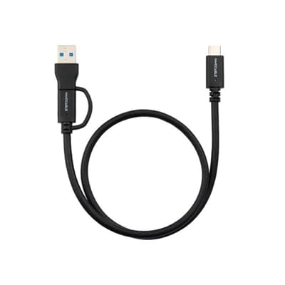 Nanocable Cable USB-C+USB-A/USB-C 3.2 GEN2 1 M