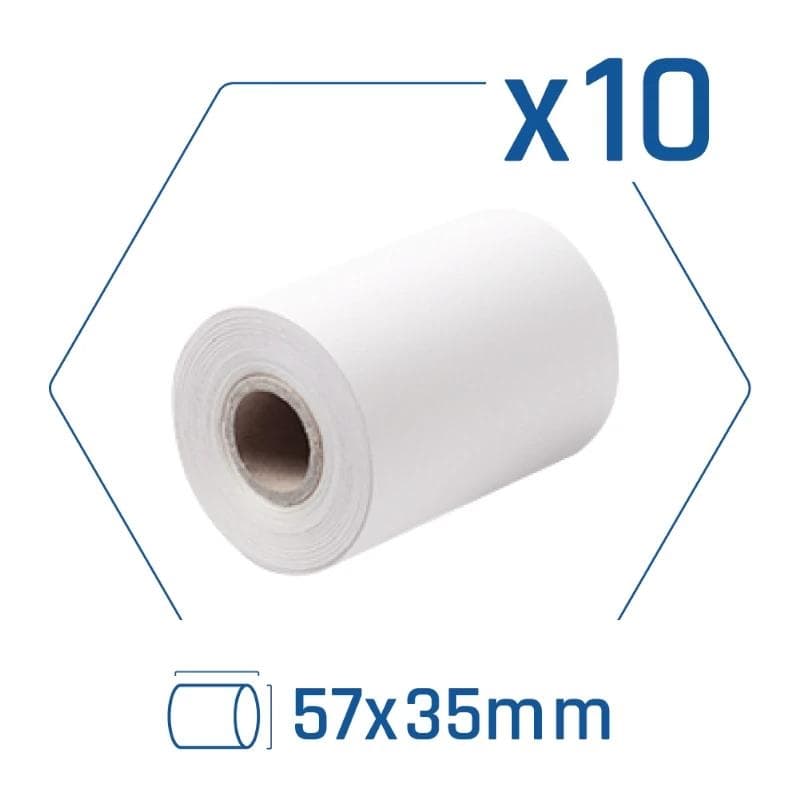 iggual Pack 10 rollos papel trmico datfono 57x35