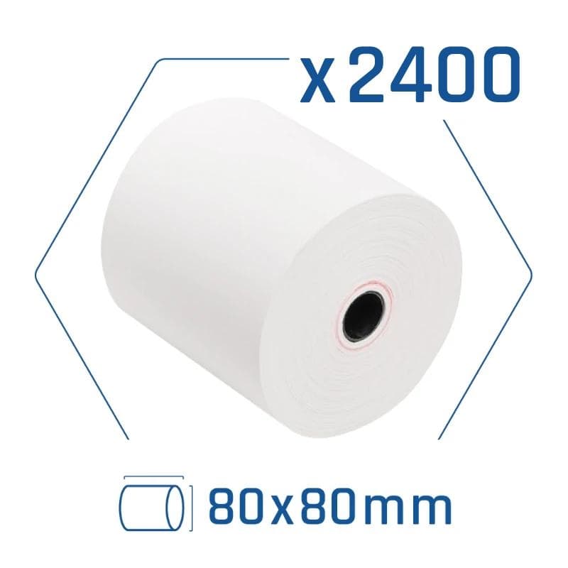 Palet 2400 rollos papel trmico sin BPA 80x80 mm