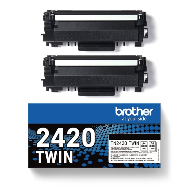 Brother Tner TN2420TWIN Negro Pack 2 uds