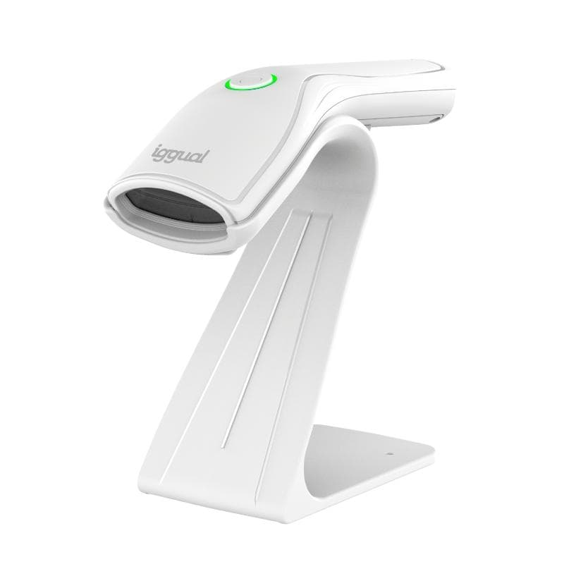 iggual Lector cdigo barras 2D USB botn blanco