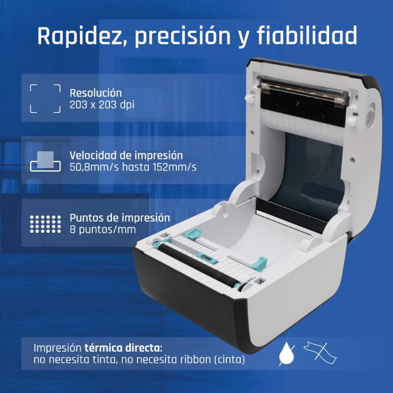 iggual Impresora etiquetas envos 4X6 USB+Bluetoot