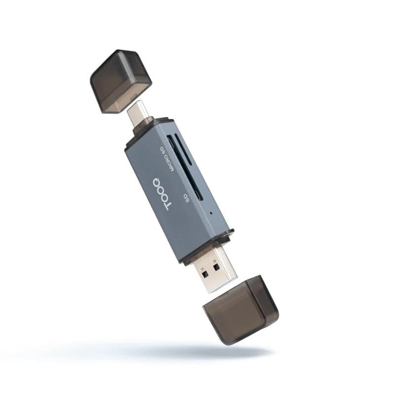 Tooq TQR-3001 g Lector USB3.0 (USB-C+USB-A) SD / TF