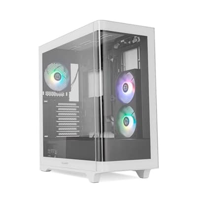 NOX Semitorre HUMMER ETHER Cristal Curvo Negro&Bla