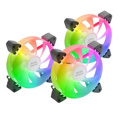 MARS GAMING Ventilador MF3A 120MM 3IN1 ARGB Negro