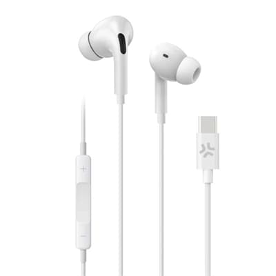Celly Auriculares cable Usb-C Blanco