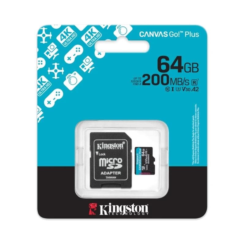 Kingston microSD Canvas Go! Plus 4 64 GB 200 MB-s