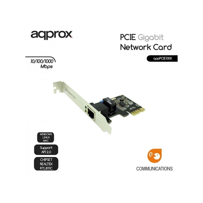 approx APPPCIE1000 Tarjeta Red Gigabit PCI-E LP - 2