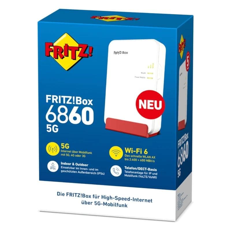 Fritz! Box6860 5G Router WiFi6 4x4 MIMO NanoSIM - 4