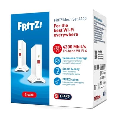 Fritz!Repeater Mesh Set 4200 2-pk WiFi6