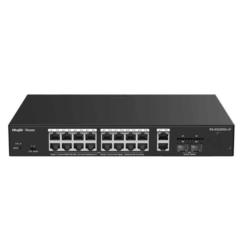 Reyee ES220GS-LP Switch 18xGbE (16 PoE) 130 W 2xSFP