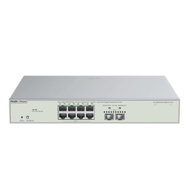 Reyee NBS5300-8MG2XS-UP L3 8xxmG HiPoE 2xSFP+ 370 W
