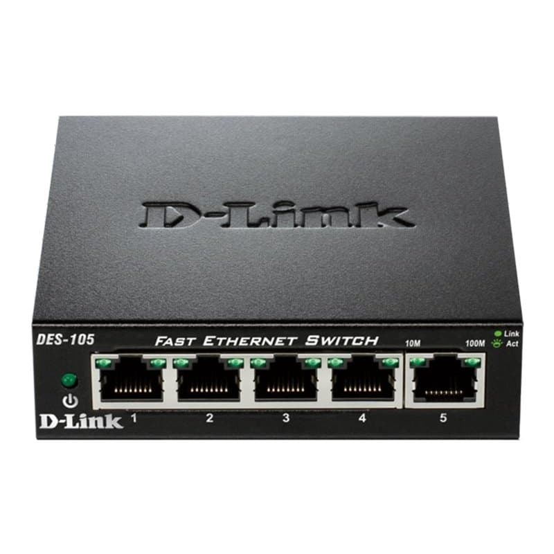 D-Link DES-105 Switch 5x10 / 100Mbps Metal
