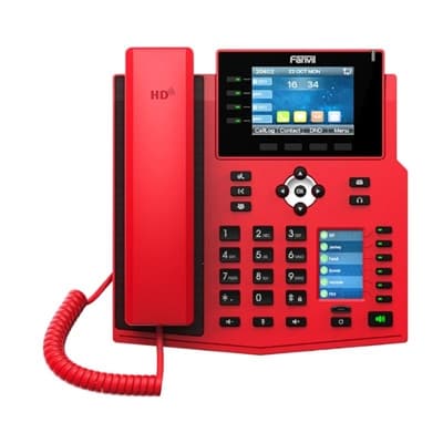 Fanvil X5U Rojo 16 líneas SIP 1 pantalla lateral