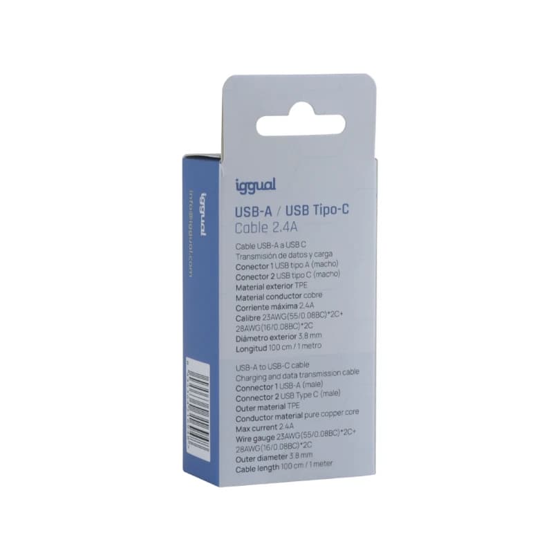 iggual cable USB-A/USB-C 100 cm blanco - 4