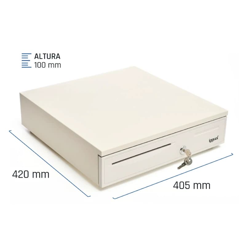 iggual Cajón Portamonedas IRON-50W 42cm 5+8 blanco - 2
