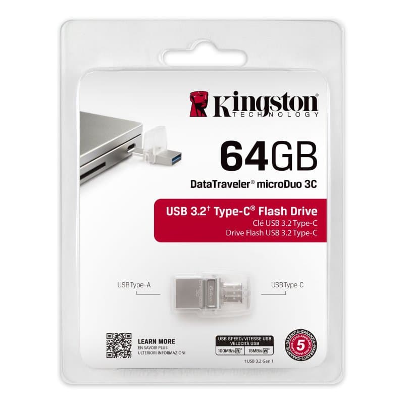 Kingston DataTraveler MicroDuo 3C 64GB USB3.2 - 4