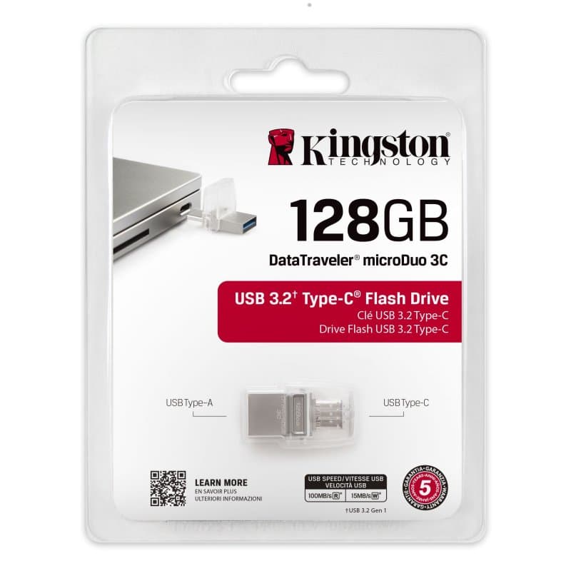 Kingston DataTraveler MicroDuo 3C 128GB USB3.2 - 4