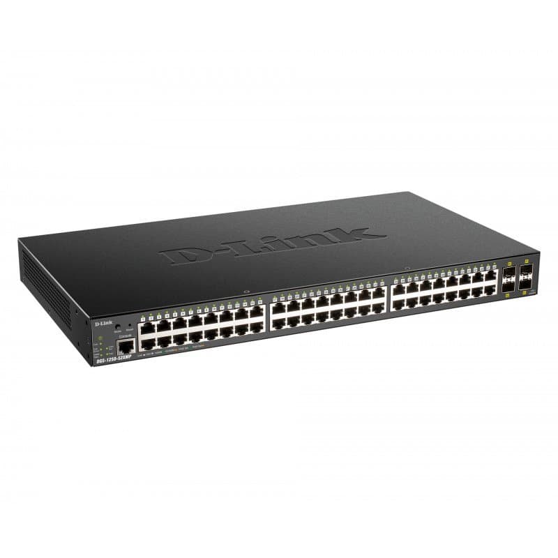 D-Link DGS-1250-52XMP/E Switch 48xG PoE+4x10G SFP+ - 2