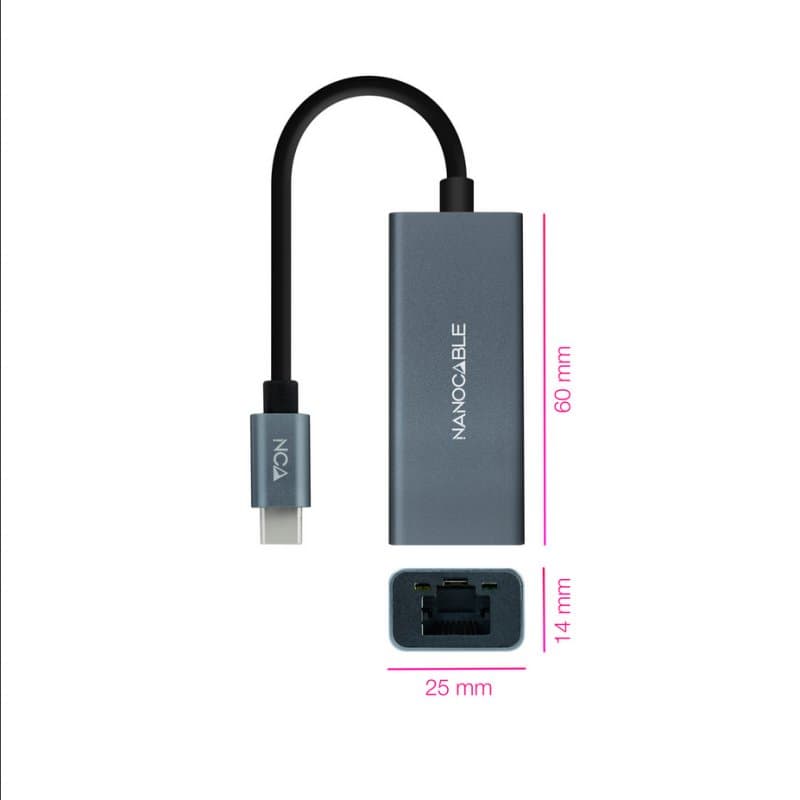 Nanocable Conversor USB-C Ethernet Gigabit - 2