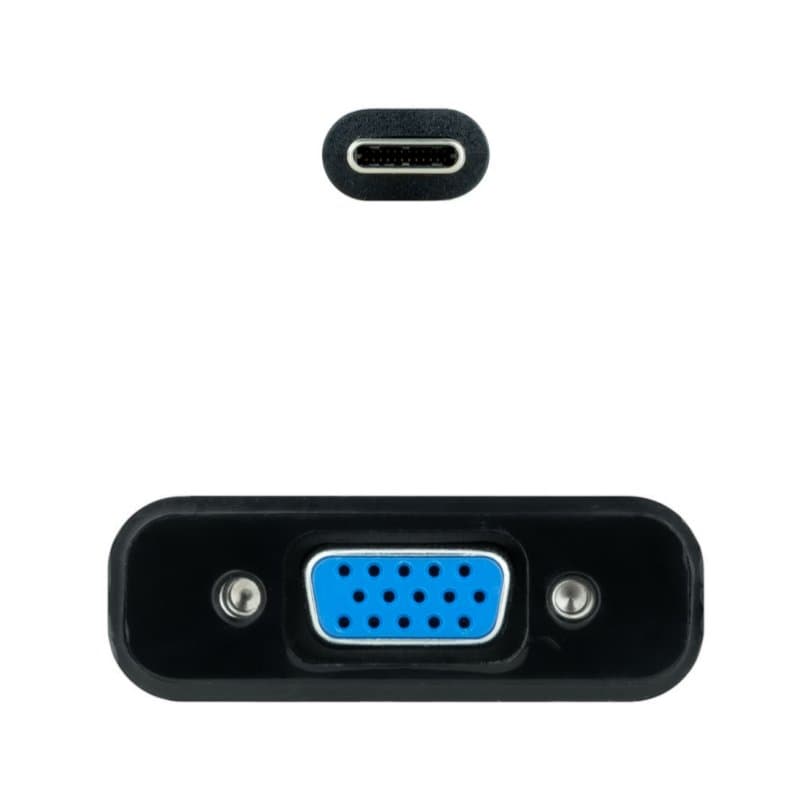 Nanocable Conversor USB-C/M a VGA/H Negro 10cm - 3