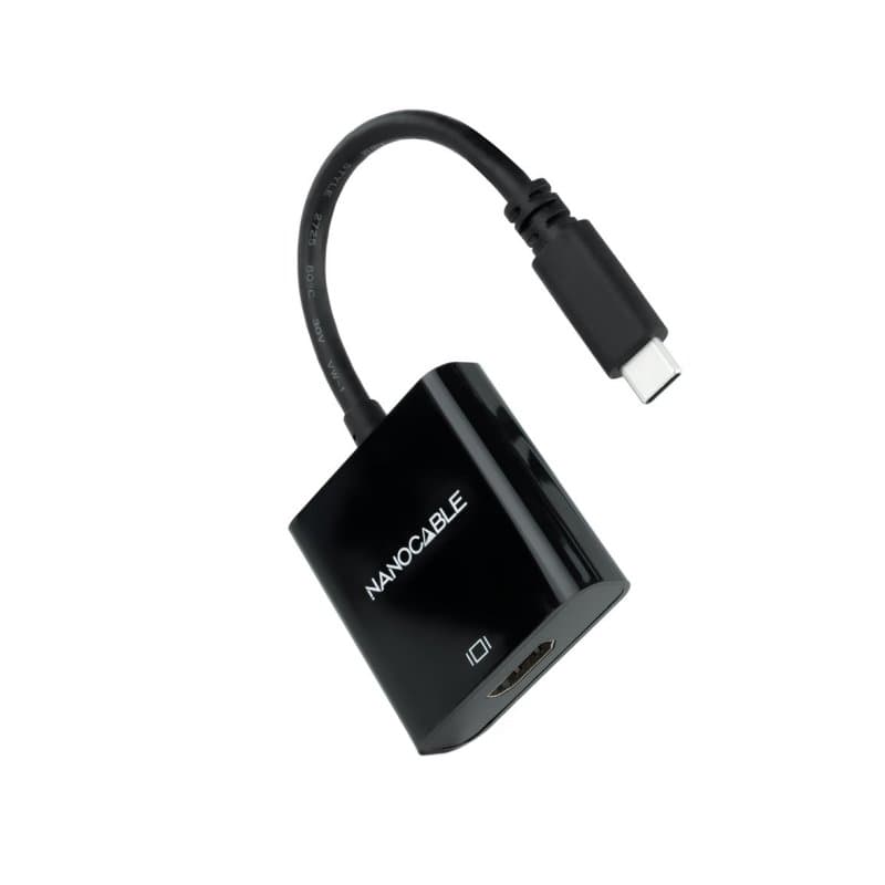Nanocable Conversor USB-C/M a HDMI/H Negro 15cm - 2