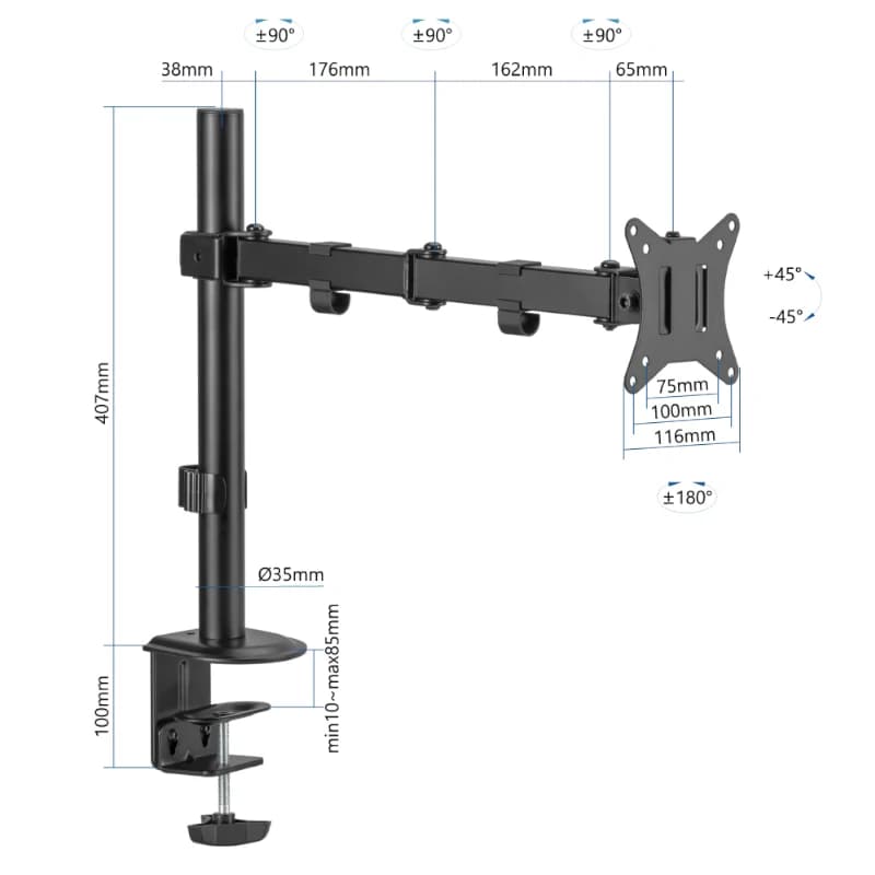 iggual SPM01 Soporte pinza 1 monitor 17"-32" - 2