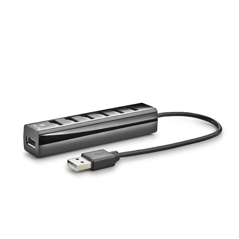 NGS Hub 7 puertos 2.0 con adap.corriente - 2