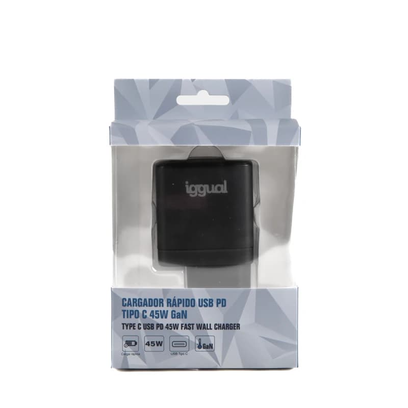 iggual Cargador rápido USB PD tipo C 45W GaN - 4