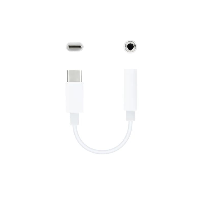 Nanocable Adaptador Audio USB-C-M a Jack-H, Blanco - 2