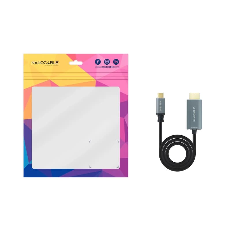 Nanocable Conversor USB-C a HDMI 2.1 8K@60HZ 1.8m - 4